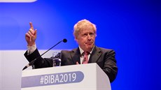 Bývalý britský ministr zahranií Boris Johnson na konferenci v Manchesteru....