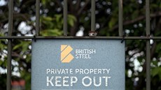 Znaka British Steel v Scunthorpe v severní Anglii (21. kvtna 2019)