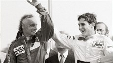 Ayrton Senna (vpravo) měl s Niki Laudou leccos společného. Oba géniové volantu...