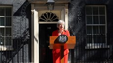 Britská premiérka Theresa Mayová oznamuje svoji rezignaci. (24. kvtna 2019)