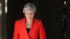 Britská premiérka Theresa Mayová poté, co oznámila svou rezignaci. (24. kvtna...