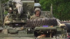 Pesun konvoje americké armády pes esko v roce 2019