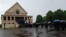 Pohřeb hokejového brankáře Adama Svobody v pardubickém krematoriu (20. května...