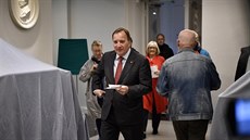 védský premiér Stefan Lofven u voleb do Evropského parlamentu. (26.5.2019)