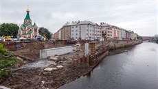Pohled na místo v olomoucké Komenského ulici, kde kvůli budování...