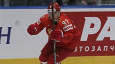 Rus Nikita Gusev slaví gól v brance USA