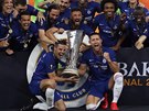Fotbalisté Chelsea slaví triumf v Evropské lize.