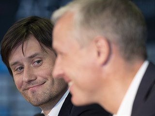 Sparťanský sportovní ředitel a klubová legenda Tomáš Rosický na tiskovce...