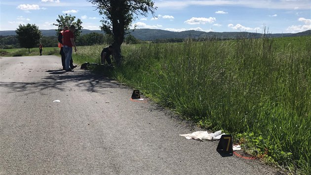 Motorkář na Berounsku zemřel při nárazu do stromu (30. 5. 2019)