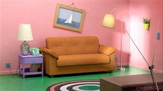 Obývací pokoj Ikea inspirovaný seriálem Simpsonovi