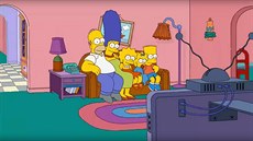 Obývací pokoj ze seriálu Simpsonovi