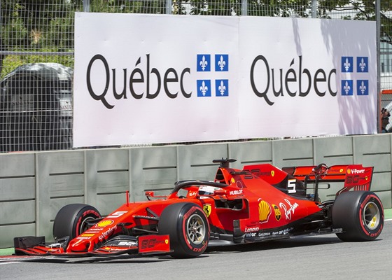 Sebastian Vettel v kvalifikaci Velké ceny Kanady formule 1 v Montrealu.