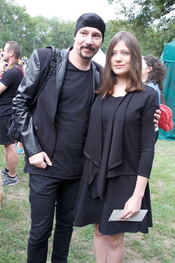 Bohu� Matu� s p�ítelkyní Lucií (Praha, 8. zá�í 2018)