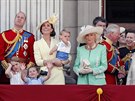 Královská rodina (Trooping the Colour, Londýn, 8. ervna 2019)