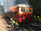 Hasii bojuj s porem vlaku v praskch Koch (8. ervna 2019).