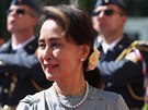 Barmská vdkyn Do Aun Schan Su ij na návtv eské republiky. (3. ervna...