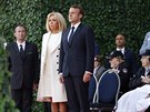 Francouzský prezident Emanuel Macron s manelkou Brigitte na slavnostním...