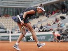 Radující se Markéta Vondrouová v semifinále Roland Garros.