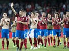 etí fotbalisté se radují z výhry 2:1 nad Bulharskem v kvalifikaci o Euro 2020.