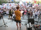 Úterní demonstrace iniciativy Milion chvilek pro demokracii na praském...
