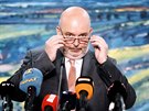 Ministr zemdlství Miroslav Toman na tiskové konferenci k pedbné auditní...