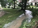 B�lsko na Strakonicku zaplavila bleskov� povode�. Voda se vylila z koryt...