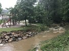 B�lsko na Strakonicku zaplavila bleskov� povode�. Voda se vylila z koryt...