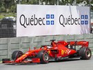 Sebastian Vettel v kvalifikaci Velké ceny Kanady formule 1 v Montrealu.
