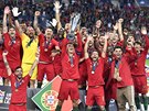 Cristiano Ronaldo s trofejí pro vítze Ligy národ, premiérový roník ovládli...