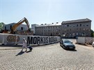 Olomouck fakultn nemocnice zbourala budovu vrtnice a brny v ulici I. P....