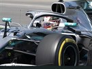 Lewis Hamilton z Mercedesu bhem tréninku na Velkou cenu Kanady.