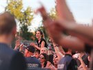 Stadion v Kr�lov� Poli za�il v sobotu velkou koncertn� show kapely s frontmanem...
