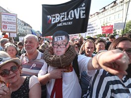 Úterní demonstrace iniciativy Milion chvilek pro demokracii na praském...