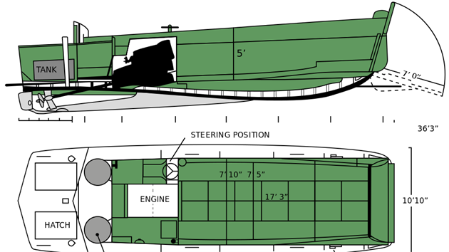 Plánek člunu LCVP