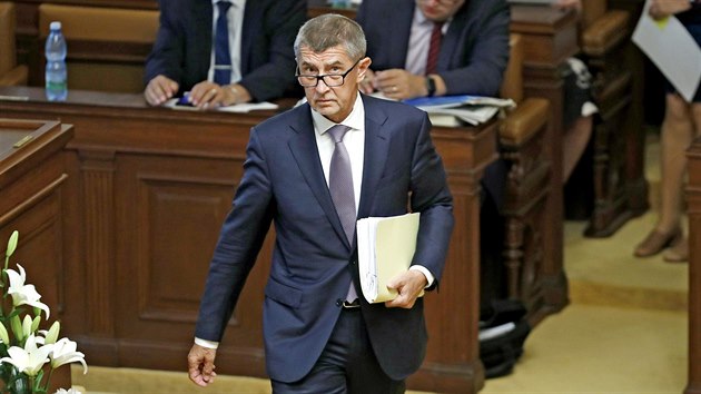 Premiér a předseda ANO Andrej Babiš se v Poslanecké sněmovně vyjádřil k auditu Evropské komise. (4. června 2019)