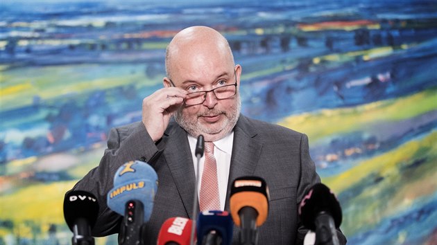 Ministr zemdlstv Miroslav Toman na tiskov konferenci k pedbn auditn zprv EK k dotacm pro Agrofert (6. ervna 2019)