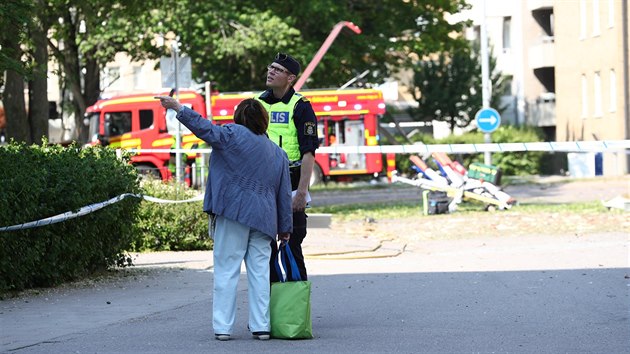 Obytnm domem ve vdskm Linkpingu otsla mohutn exploze. (7. ervna 2019)