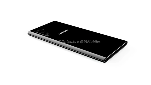 Samsung Galaxy Note 10 na fanoukovskch renderech