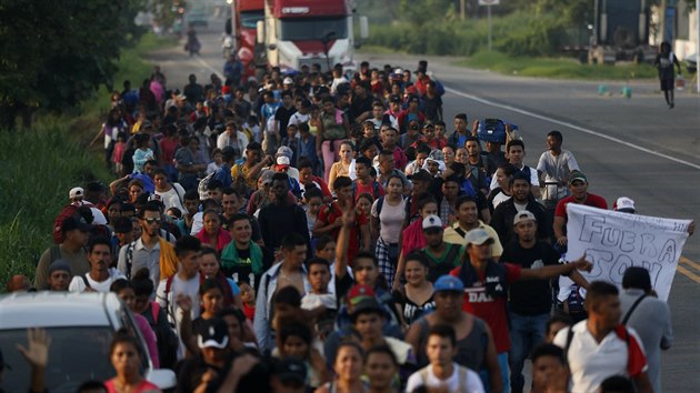 Migranti ze Stedn Ameriky na hranici Guatemaly a Mexika. (5. ervna 2019)