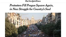 O demonstraci na Václavském námstí informoval také americký deník The New York...
