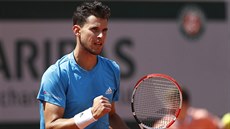 Rakuan Dominic Thiem se povzbuzuje v semifinále Roland Garros.