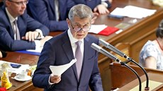 Premiér a pedseda ANO Andrej Babi se v Poslanecké snmovn vyjádil k auditu...