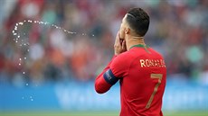 Portugalský kapitán Cristiano Ronaldo ve finále Ligy národ.