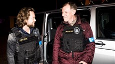 Richard Krajčo a Martin Finger jako policejní parťáci při natáčení Vysoké hry