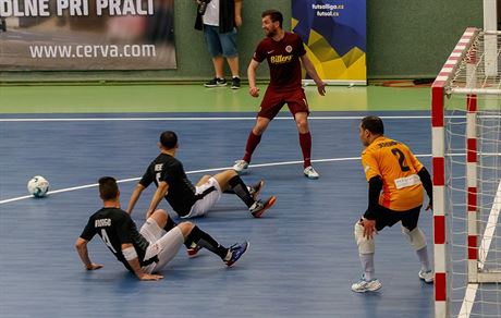 Momentka z finále futsalové ligy Teplice - Sparta