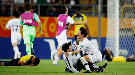 Korejská gólová radost v duelu s Ekvádorem.