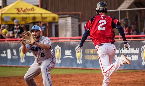 Momentka z utkání esko - Argentina na MS softbalist.