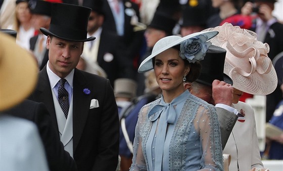 Princ William a vévodkyně Kate na dostizích v Ascotu (18. června 2019)