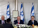 Izraelský premiér Benjamin Netanjahu na speciálním zasedání kabinetu konaném...