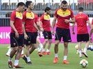 Fotbalisté erné Hory trénují v Olomouci ped kvalifikaním utkáním o Euro...